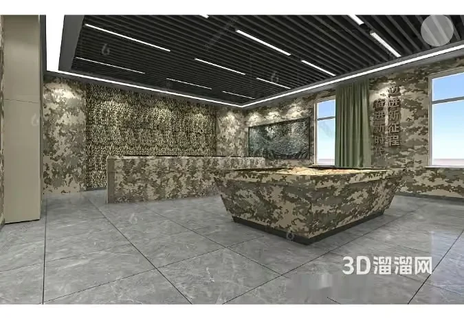 Modern Office Space 3D Model – 3978 – VRAY Render