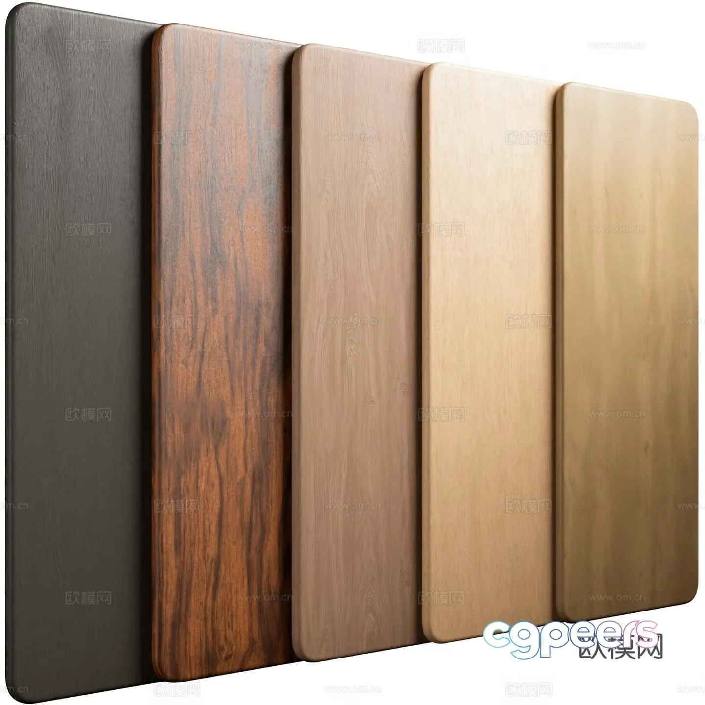 Modern wood grain wood veneer 3d model