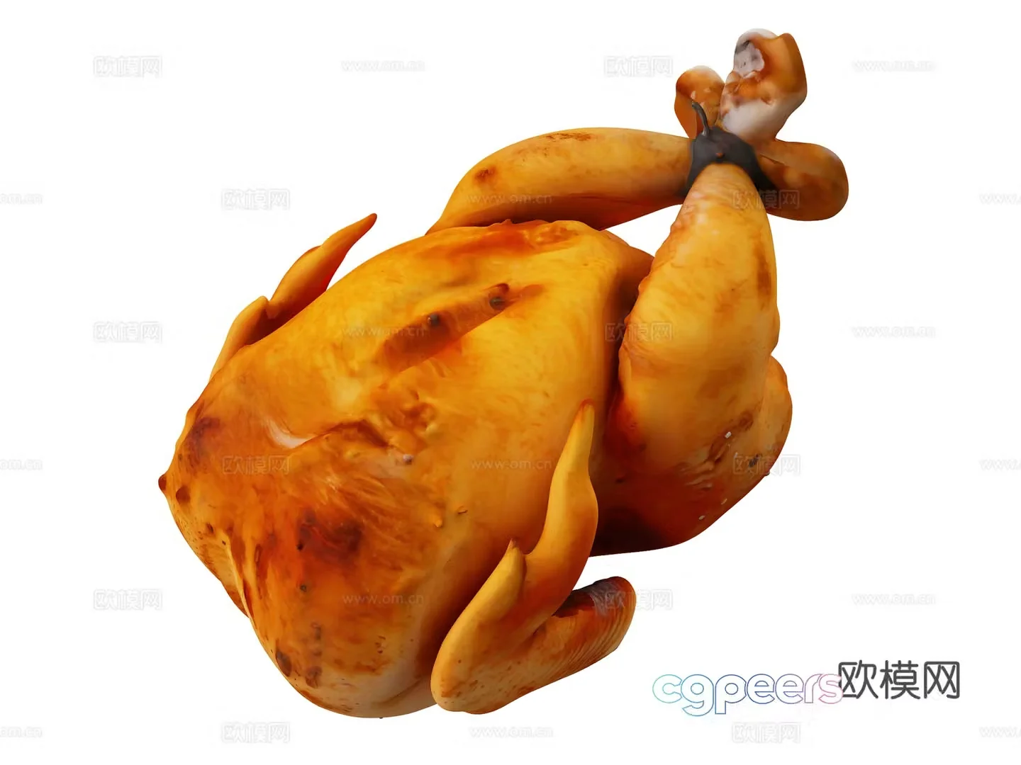 Roast chicken roast duck barbecue food banquet roast chicken barbecue food chicken duck 3d model