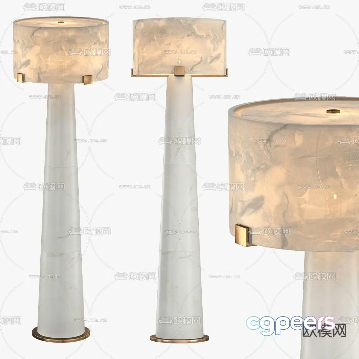 COLLETTE marble floor lamp 3d model