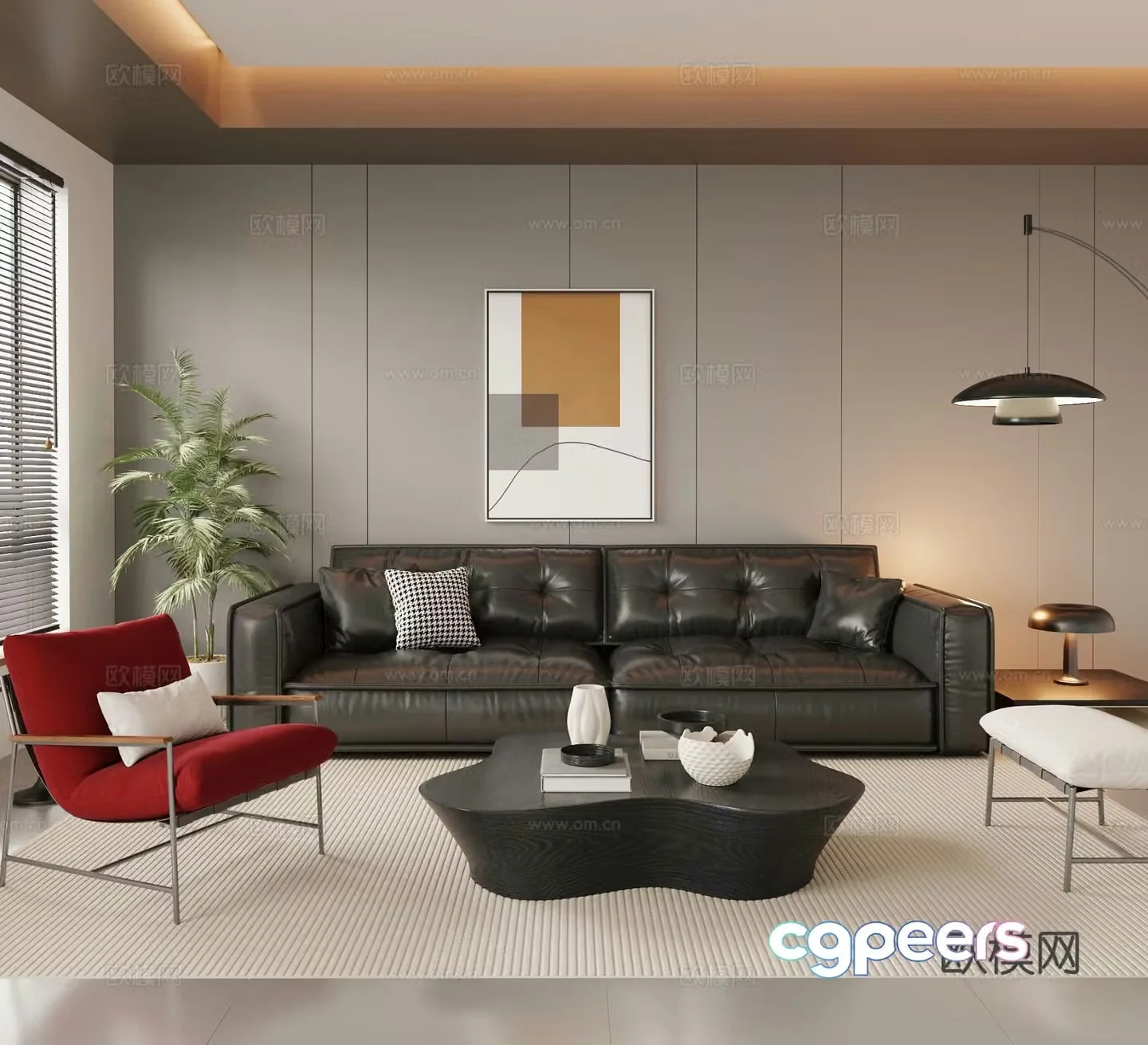 Modern living room 3d model