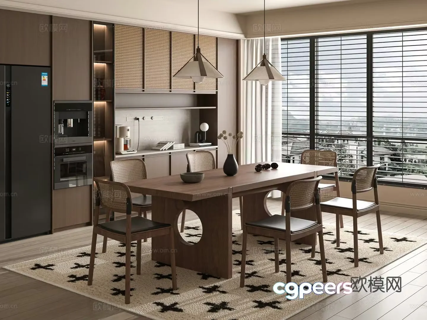 Modern restaurant 3d model