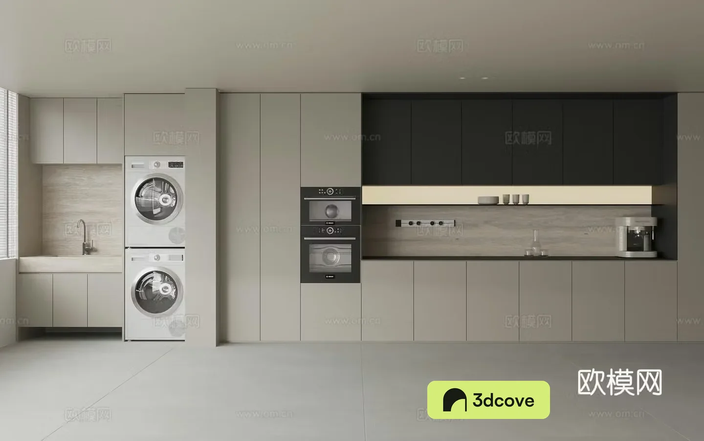 Modern sideboard dining cabinet combination washing machine cabinet combination oven combination washing and drying one