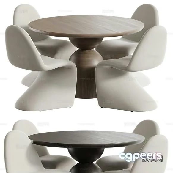 Modern Dining Set 3D Model – 11667 – CORONA Render