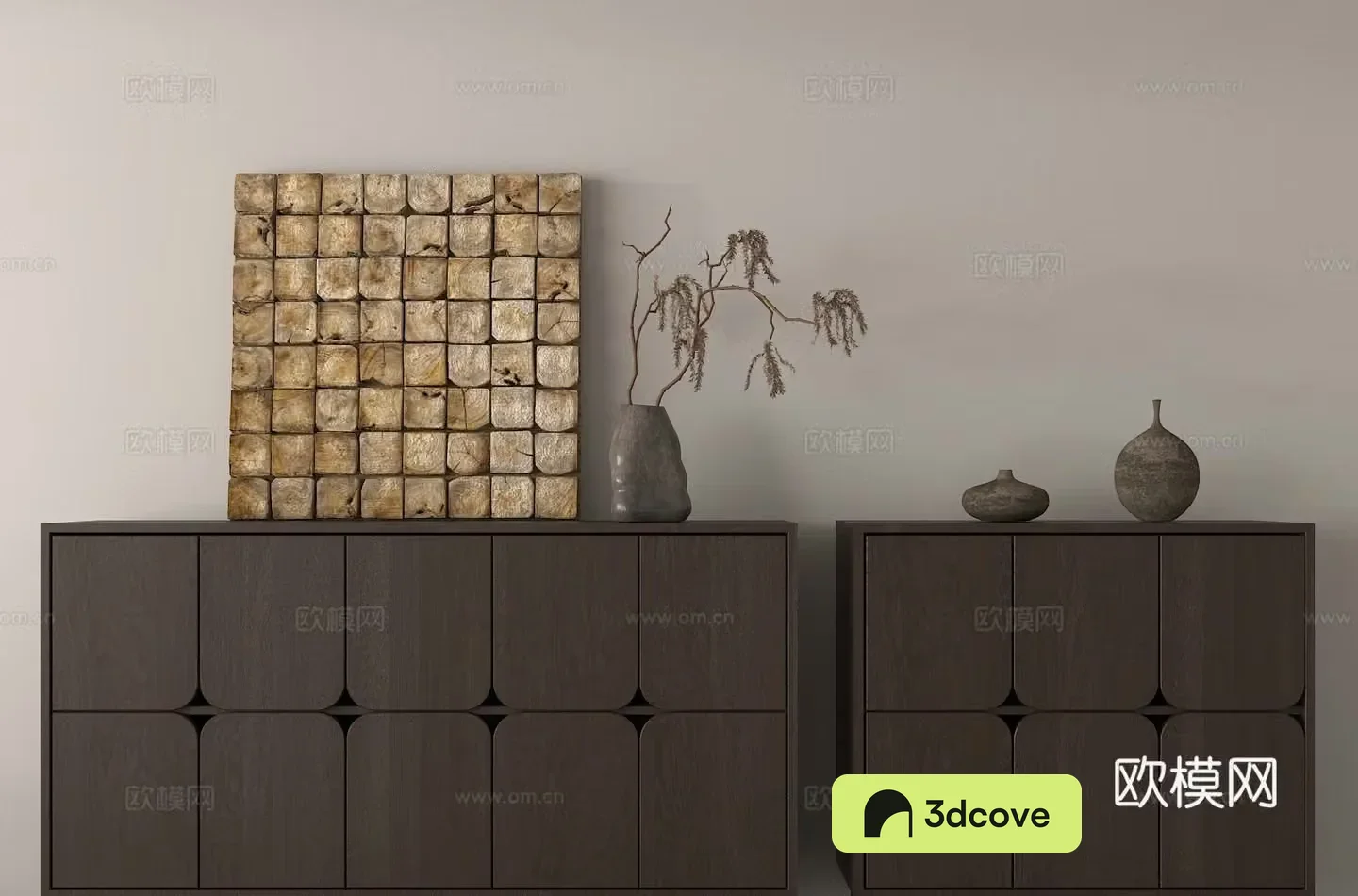 Wabi-sabi entrance cabinet