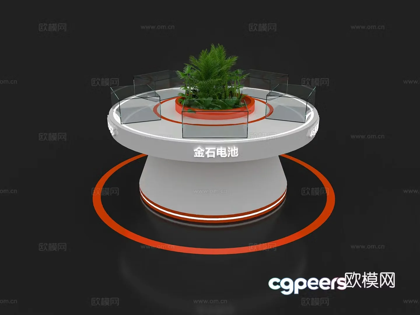 Booth Taichung Island Booth Showcase Zhongdao Showcase Zhongdao Structural Model Ring Zhongdao Round Zhongdao 3D Model