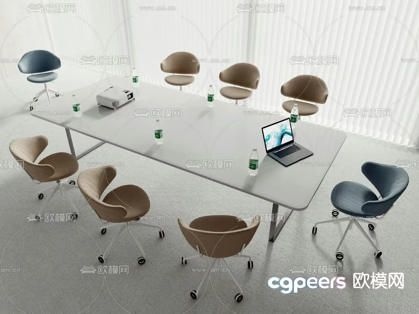 Modern conference table conference table 3d model
