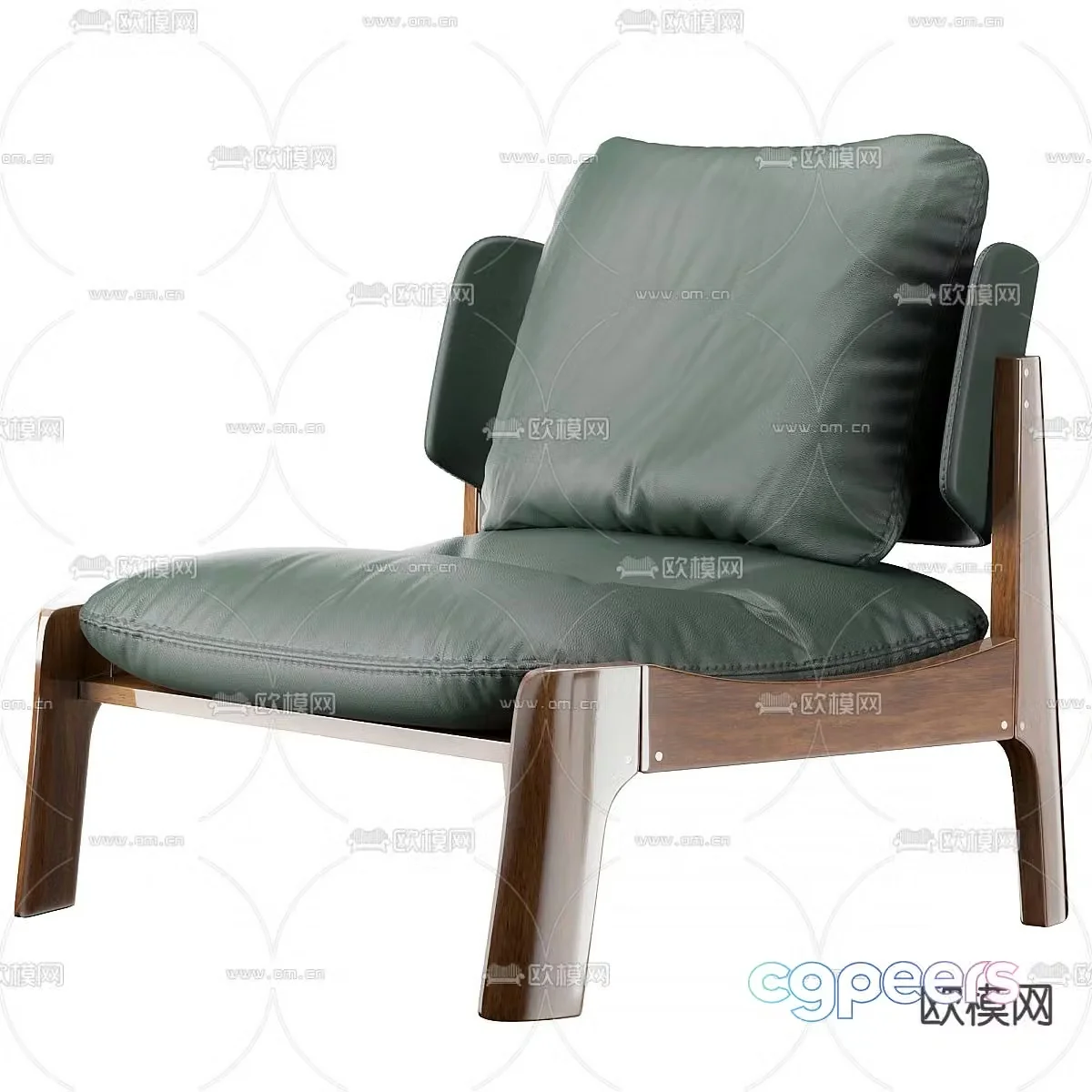 Medieval style chair leisure chair 3d model