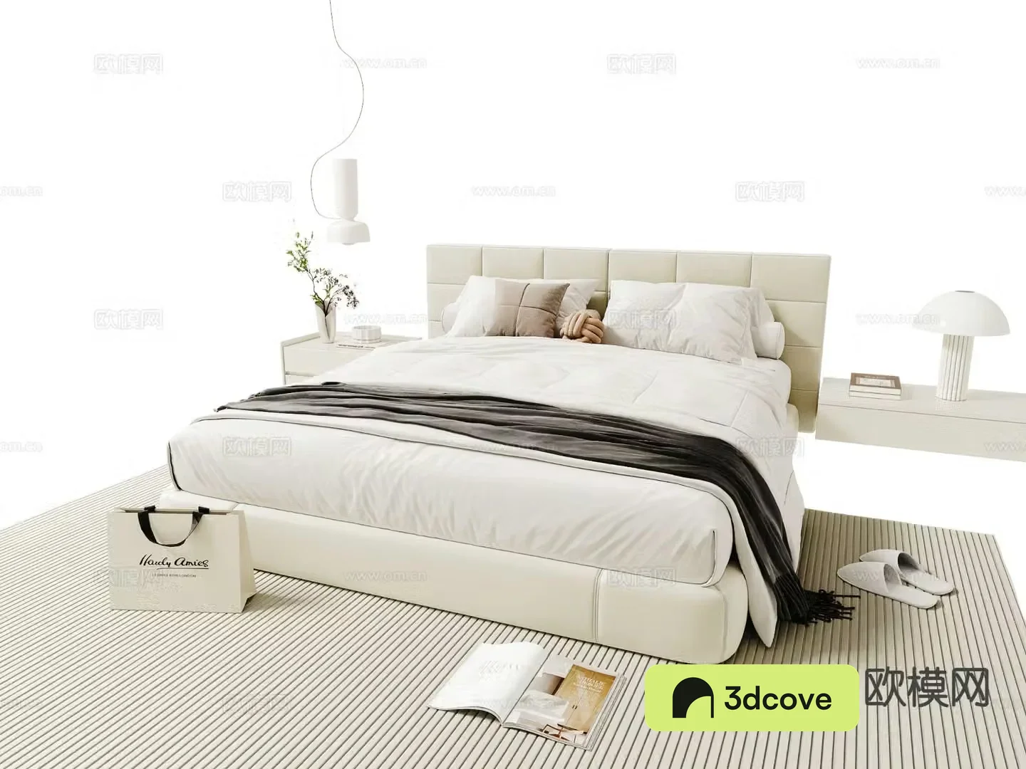 Cream style double bed