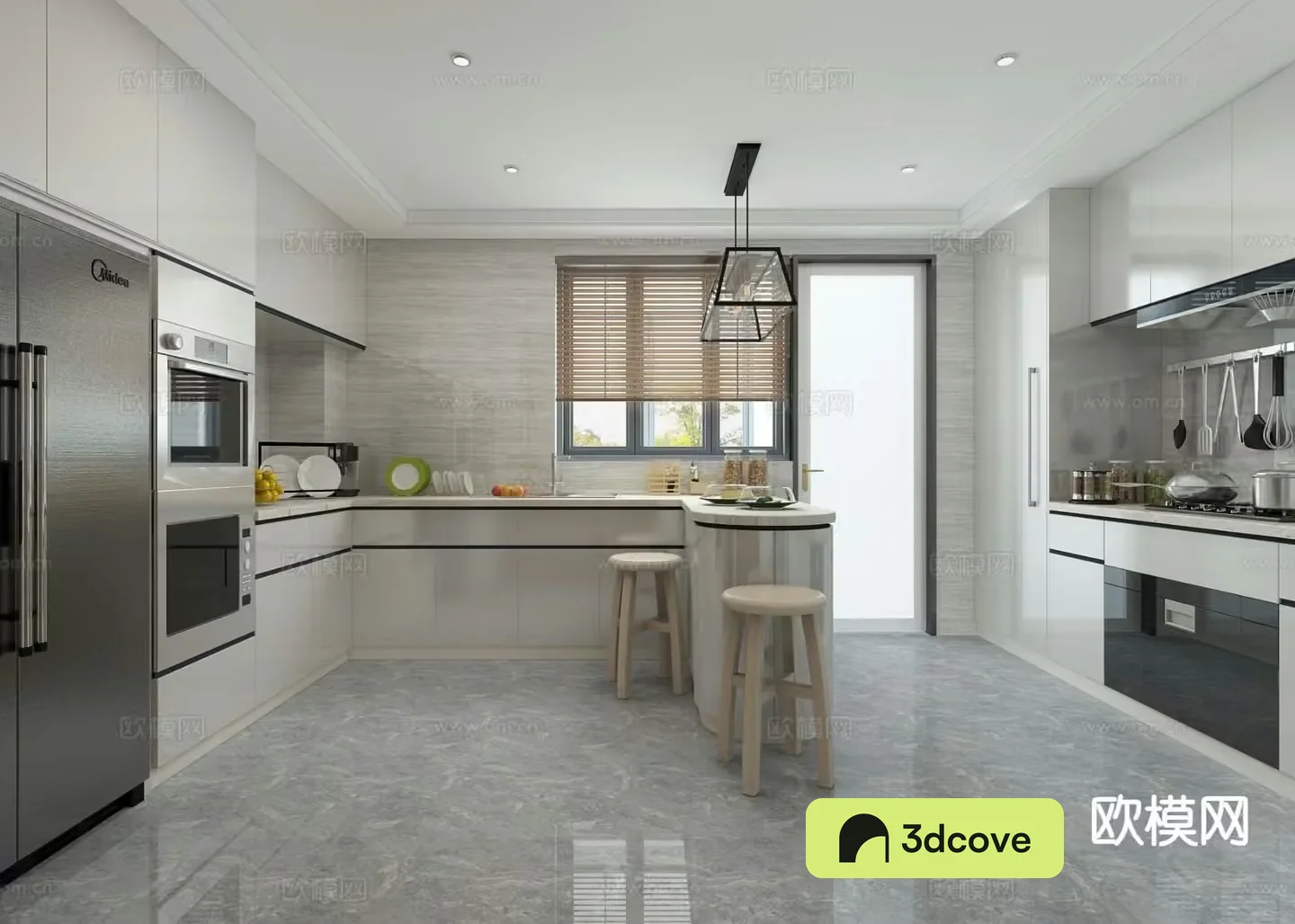 Open kitchen island kitchen