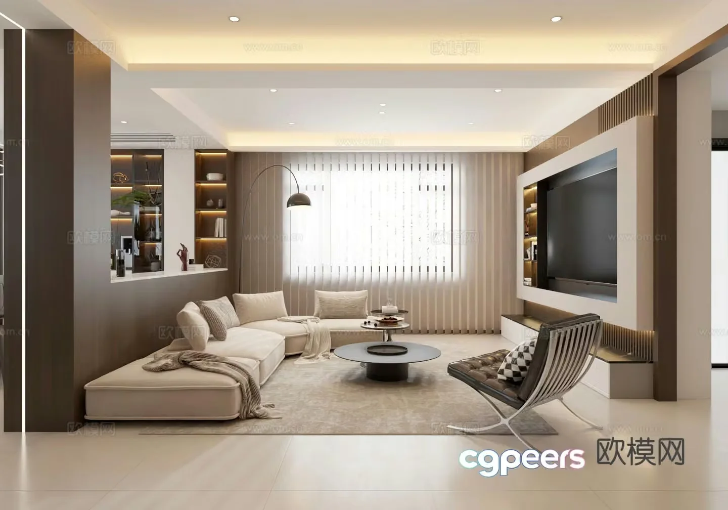 Modern guest restaurant 3d model
