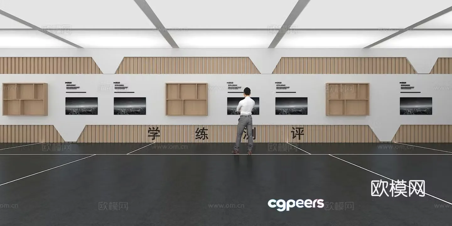 Cultural Wall Chinese Studies Culture Wall Display Wall Classroom Exhibition Hall Campus Culture Corridor Teaching 3D Model