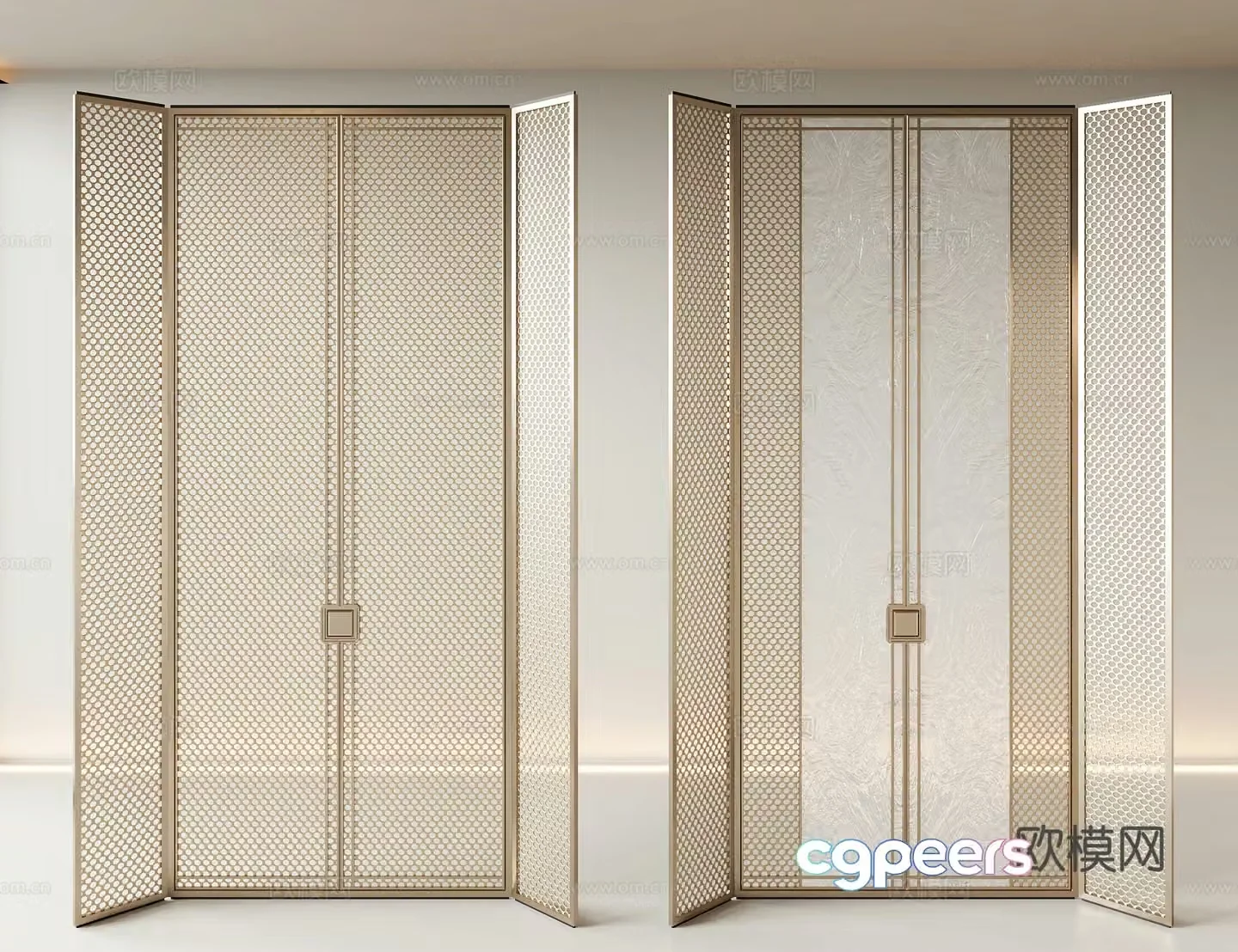 Modern screen partition 3d model