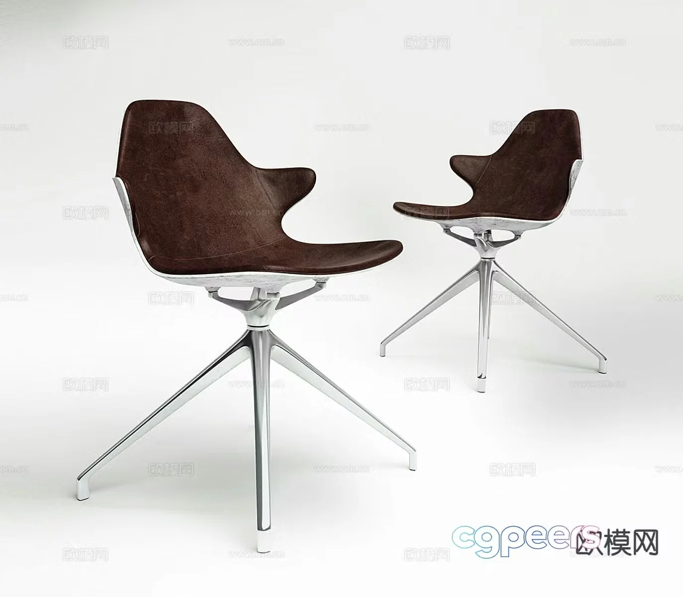 rochebobois modern chair dining chair 3d model