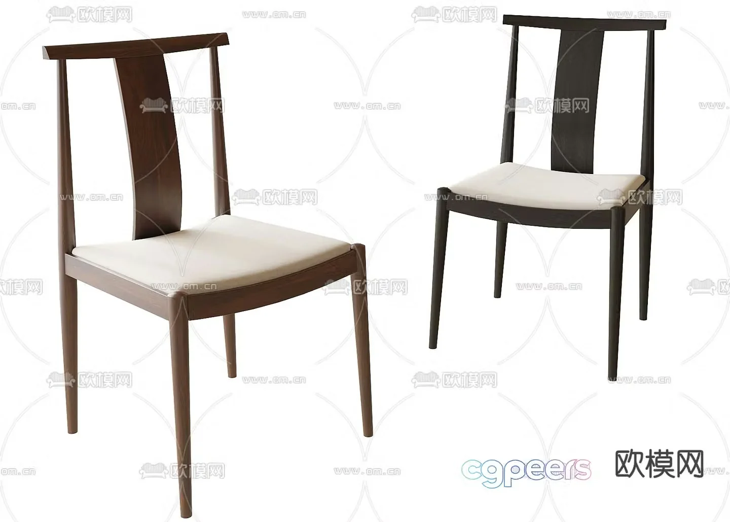 New Chinese style chair dining chair 3d model