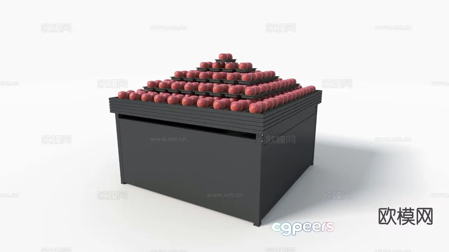 Modern fruit shelf 3d model