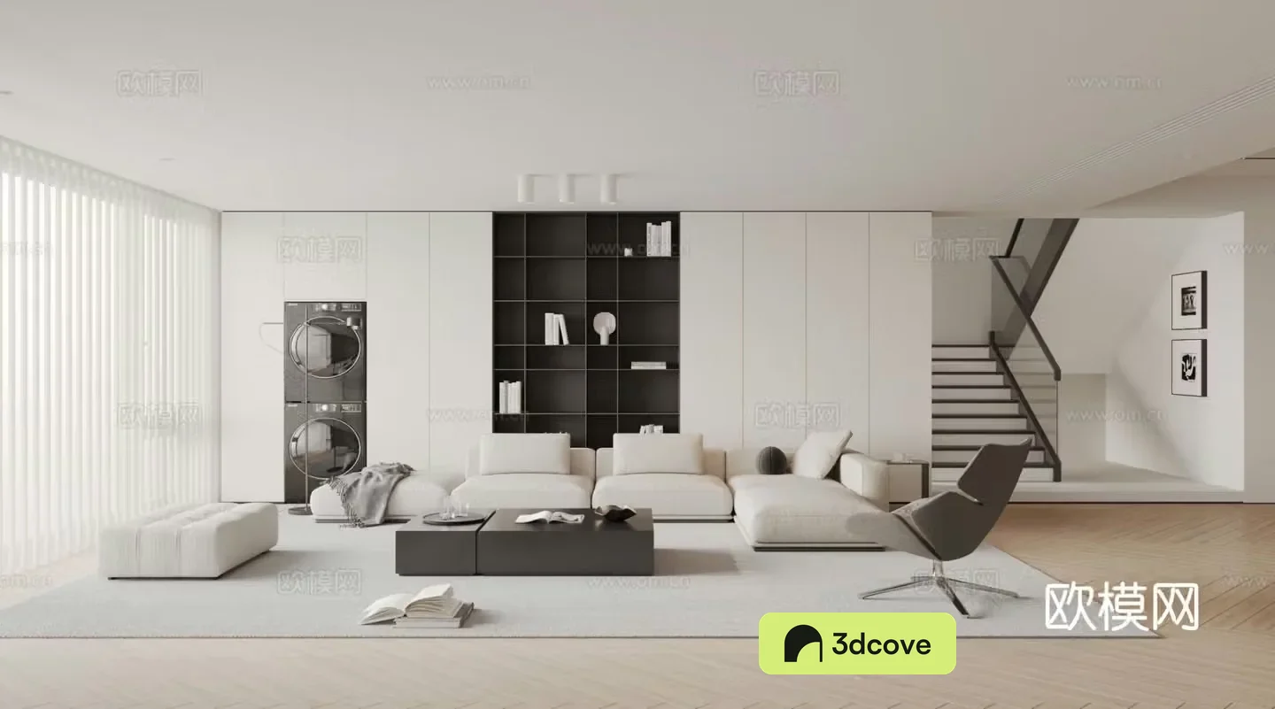Modern minimalist living room
