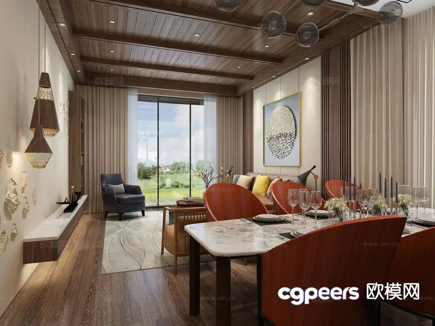 New Chinese restaurant 3D model