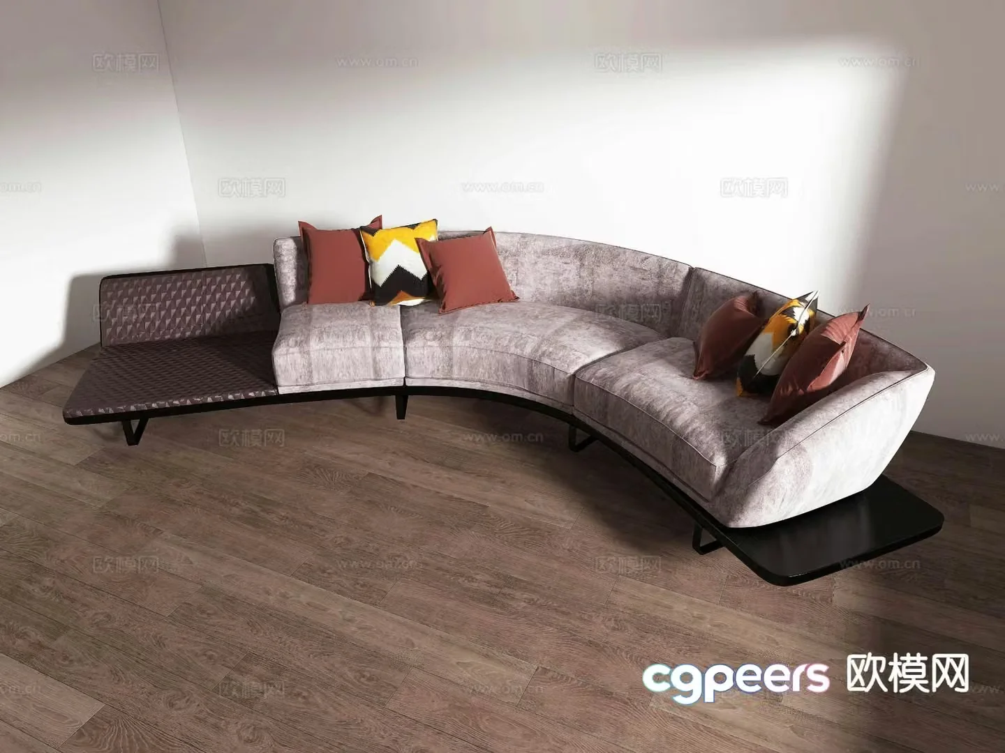 Modern curved sofa special shaped sofa 3d model