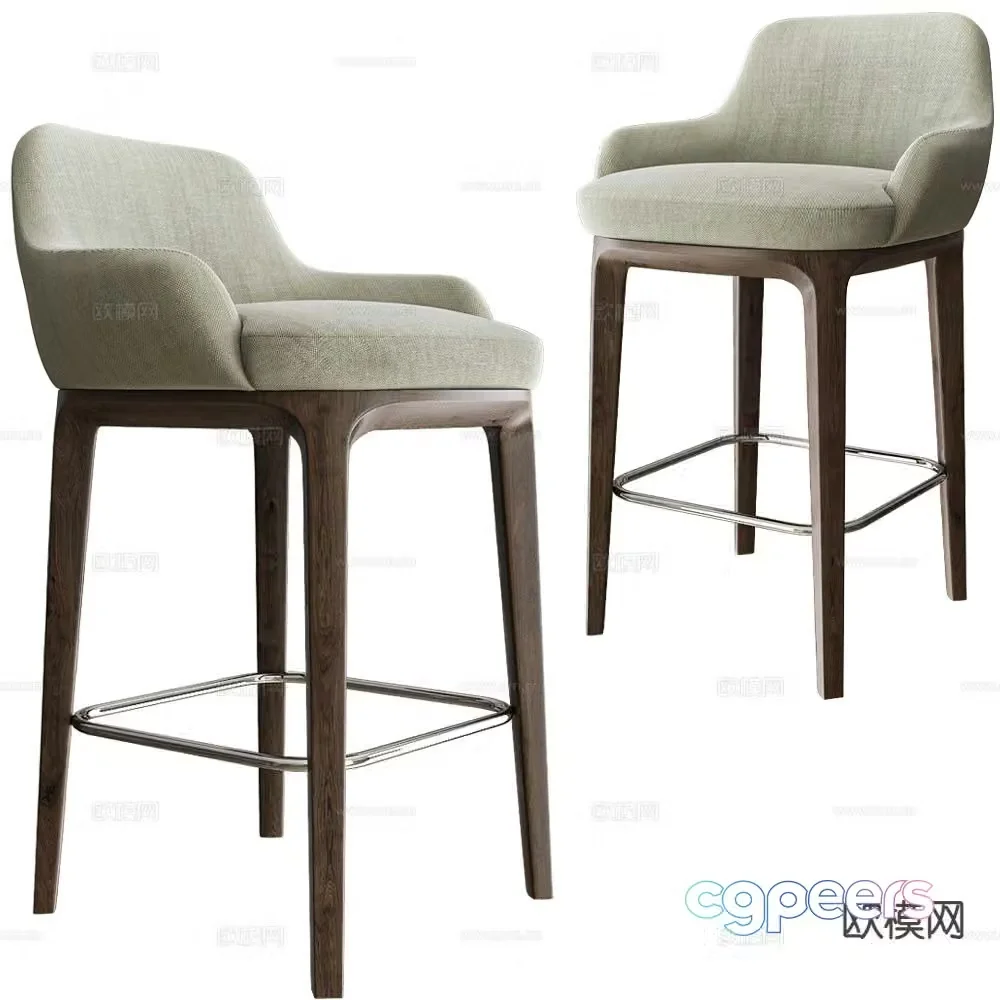 Nordic bar stool bar stool 3d model