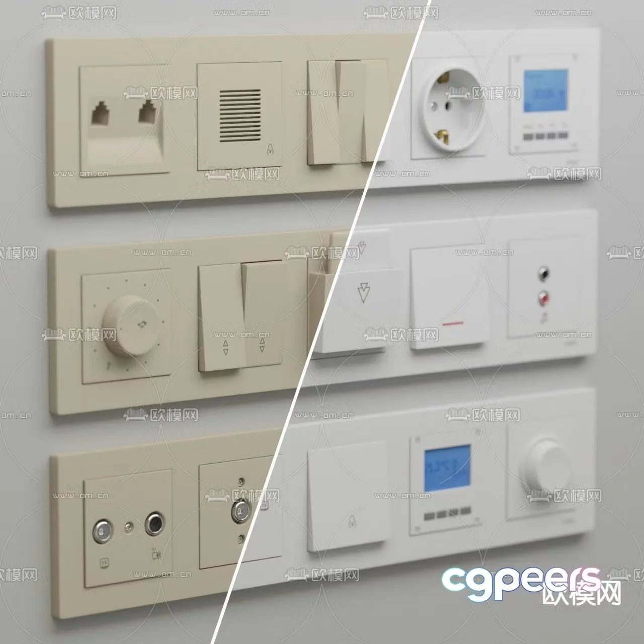 Switch Socket Distribution Box 3D Model