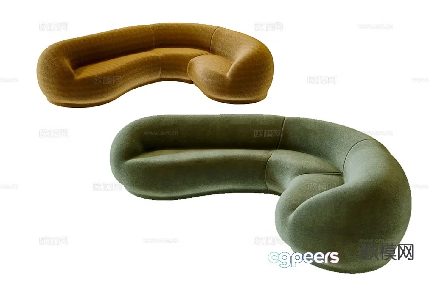 Modern special-shaped sofa curved sofa 3d model