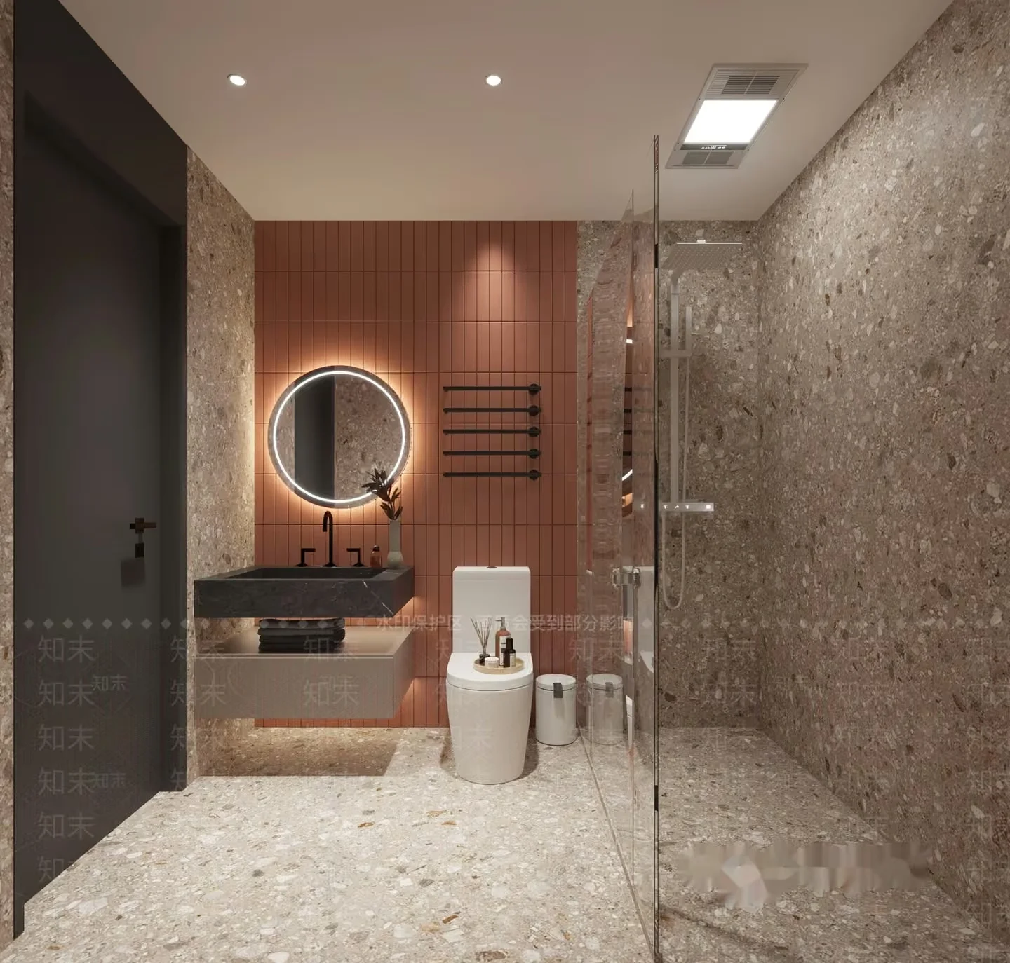 A Modern Bathroom 3D Model – 12723 – VRAY Render