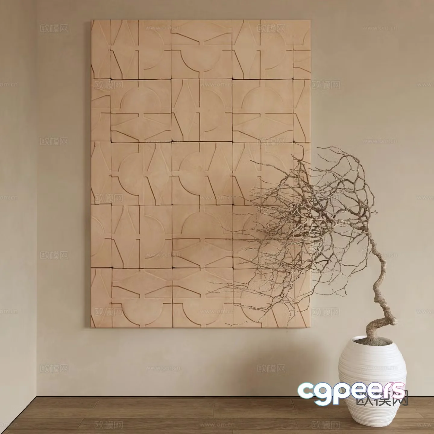 Modern decorative painting 3d model
