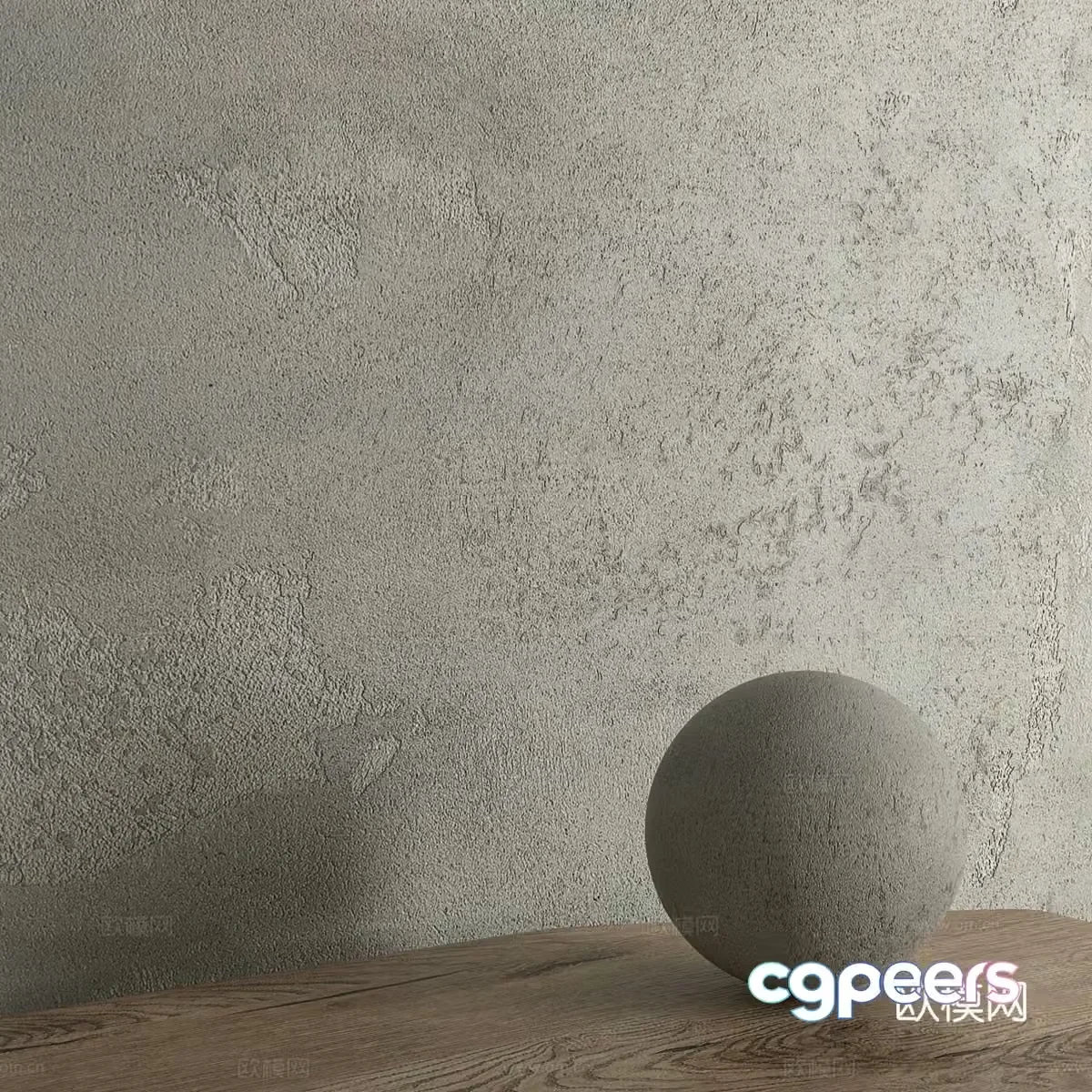 Modern minimalist latex paint microcement 3d model
