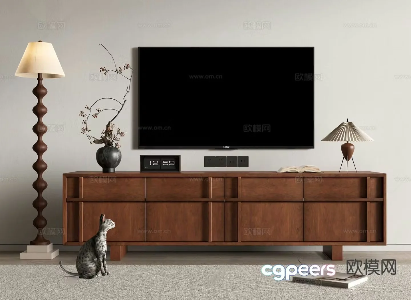 3D model of the medieval TV cabinet