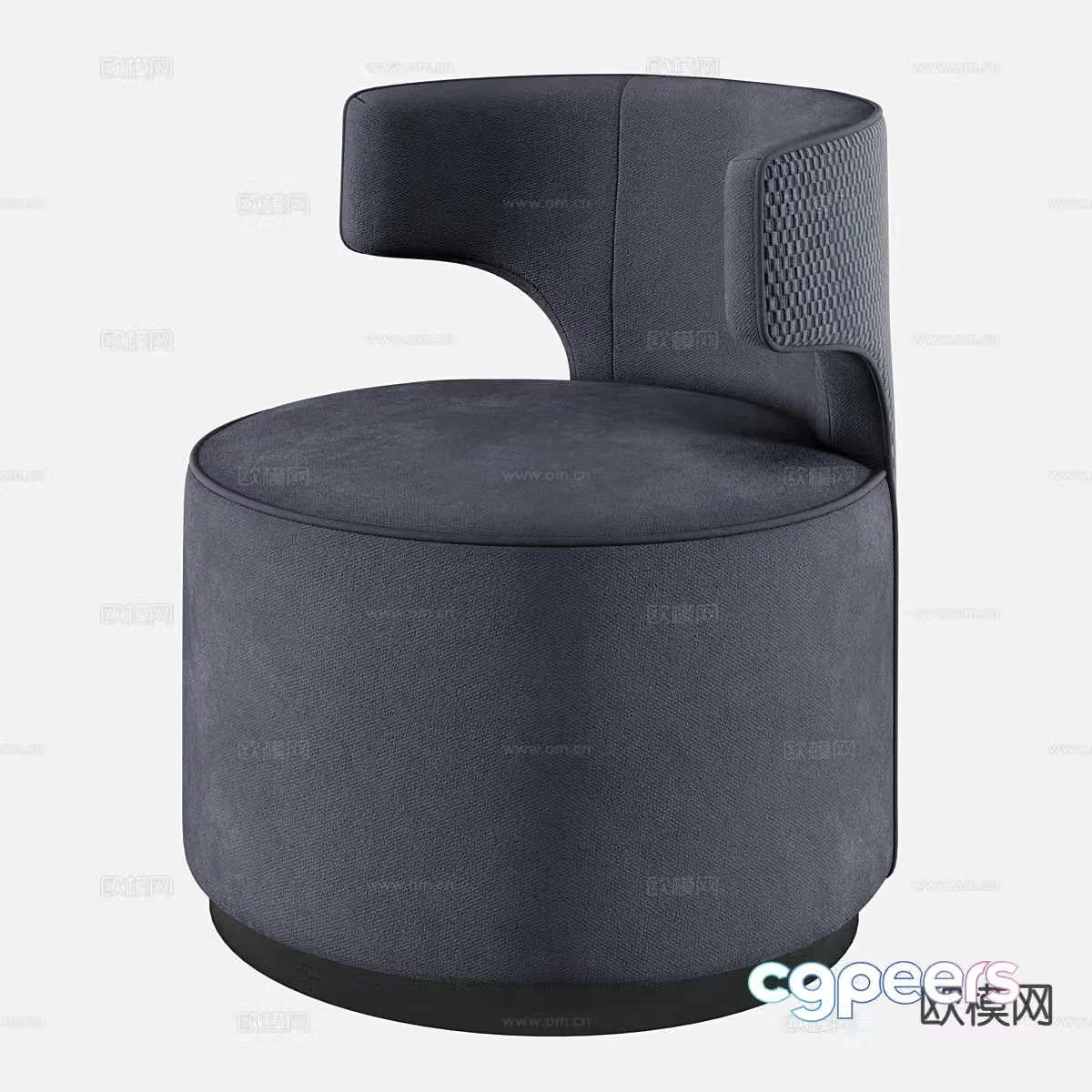 Italian sofa stool leisure sofa armchair 3d model