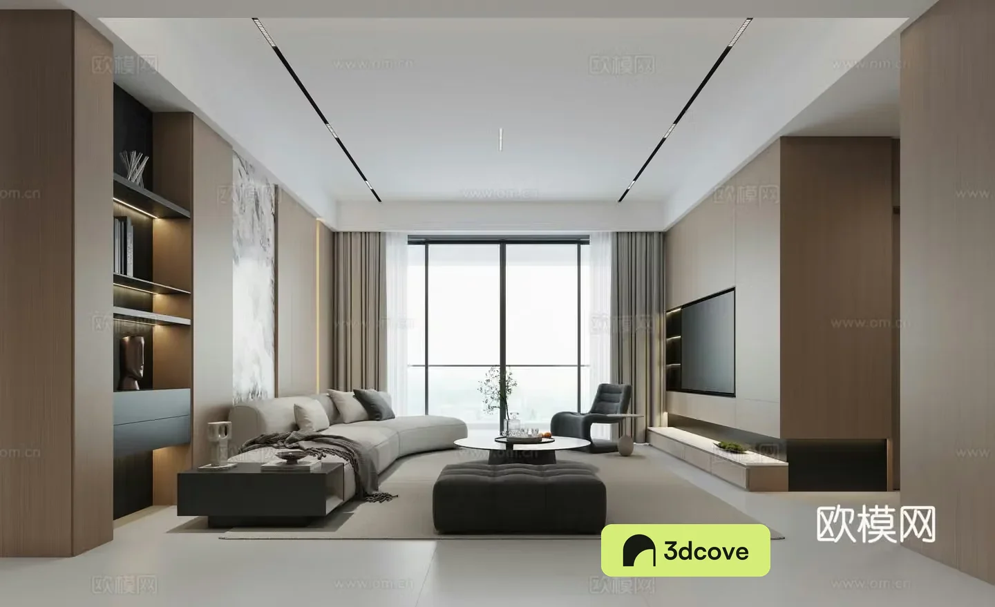 Italian living room Italian sofa combination Modern Italian style living room