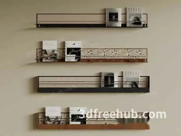 Modern Wall Shelves 3D Model – 19690 – VRAY Render