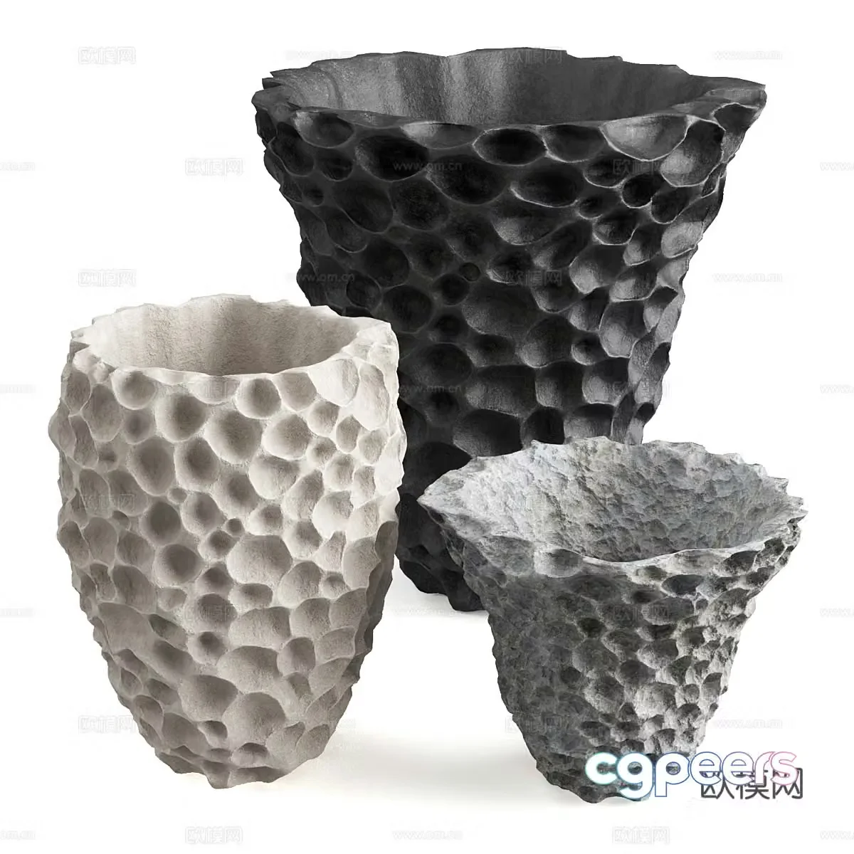 New Chinese style Wasabi pot vase 3D model