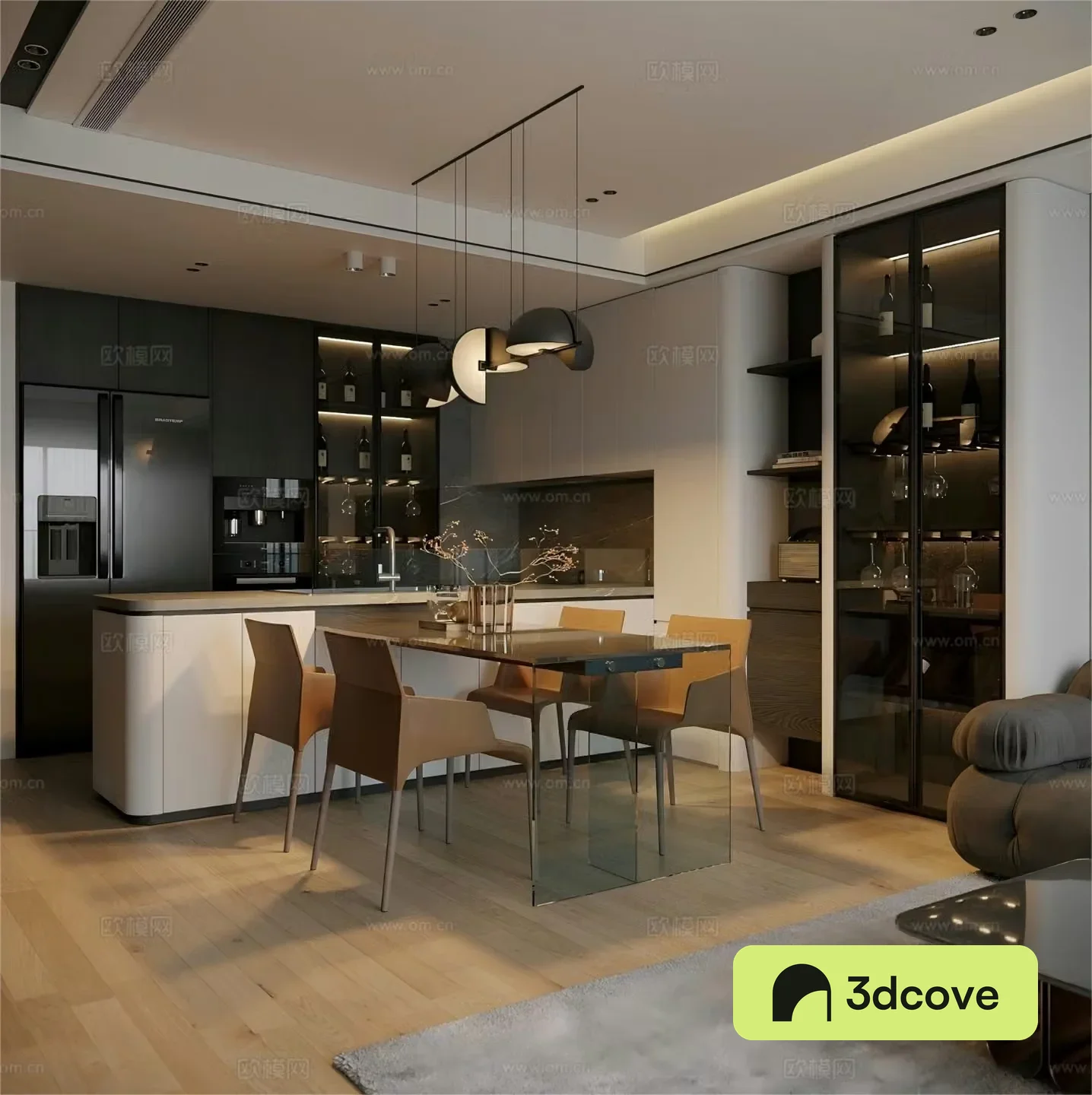 Premium gray living room
