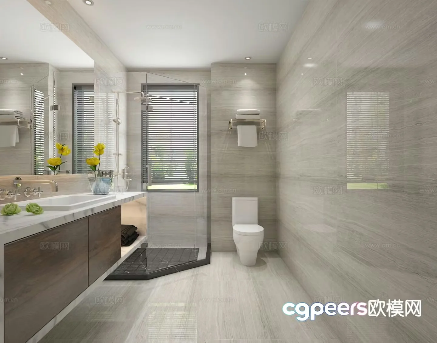 Modern bathroom bathroom 3d model