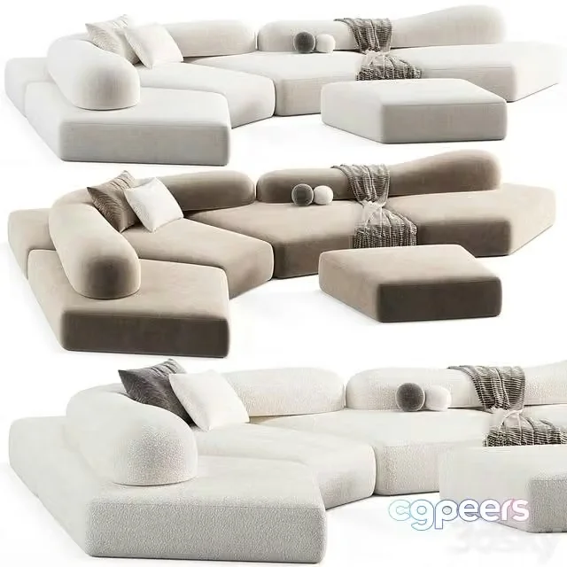 3ds Max Free – Edra On The Rocks Sectional Sofa