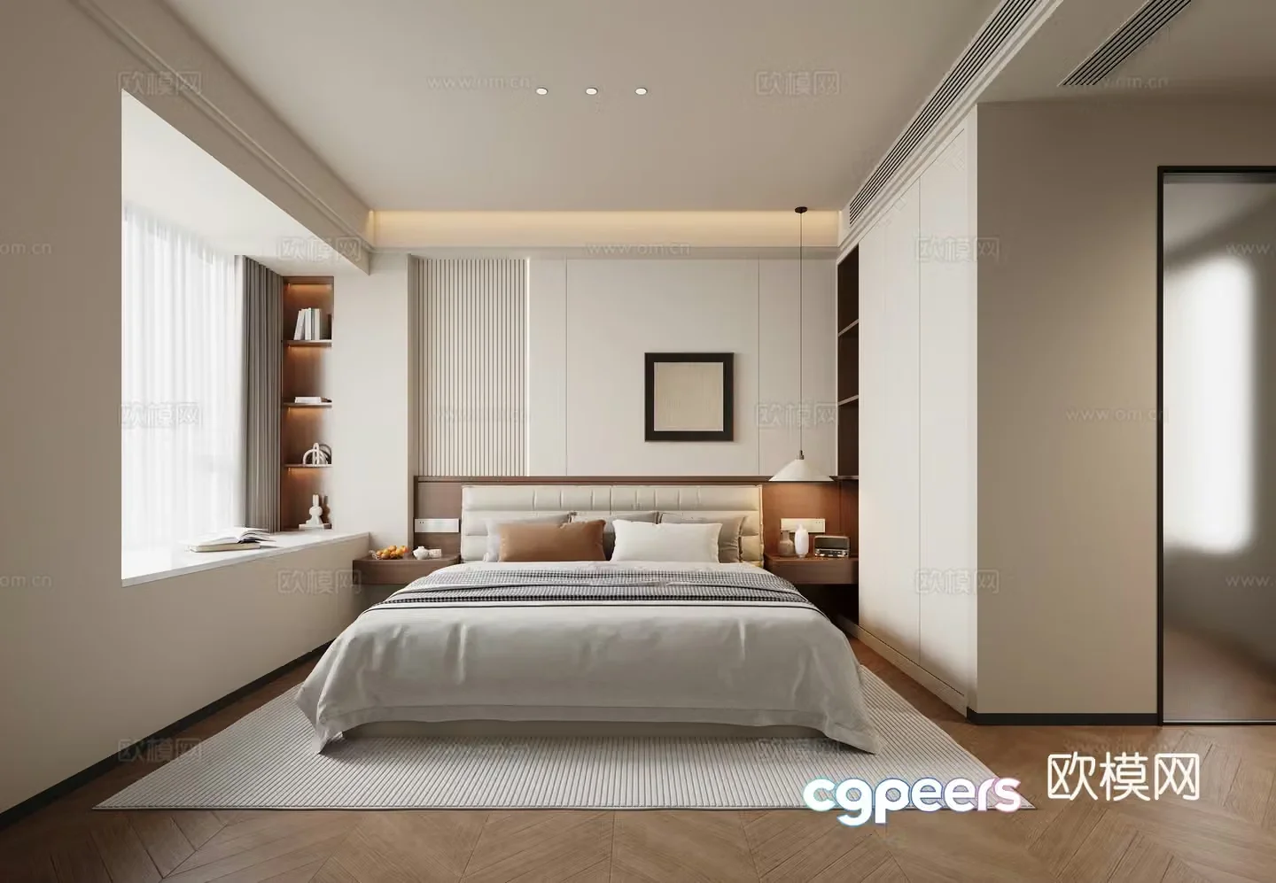 Middle-aged bedroom 3d model
