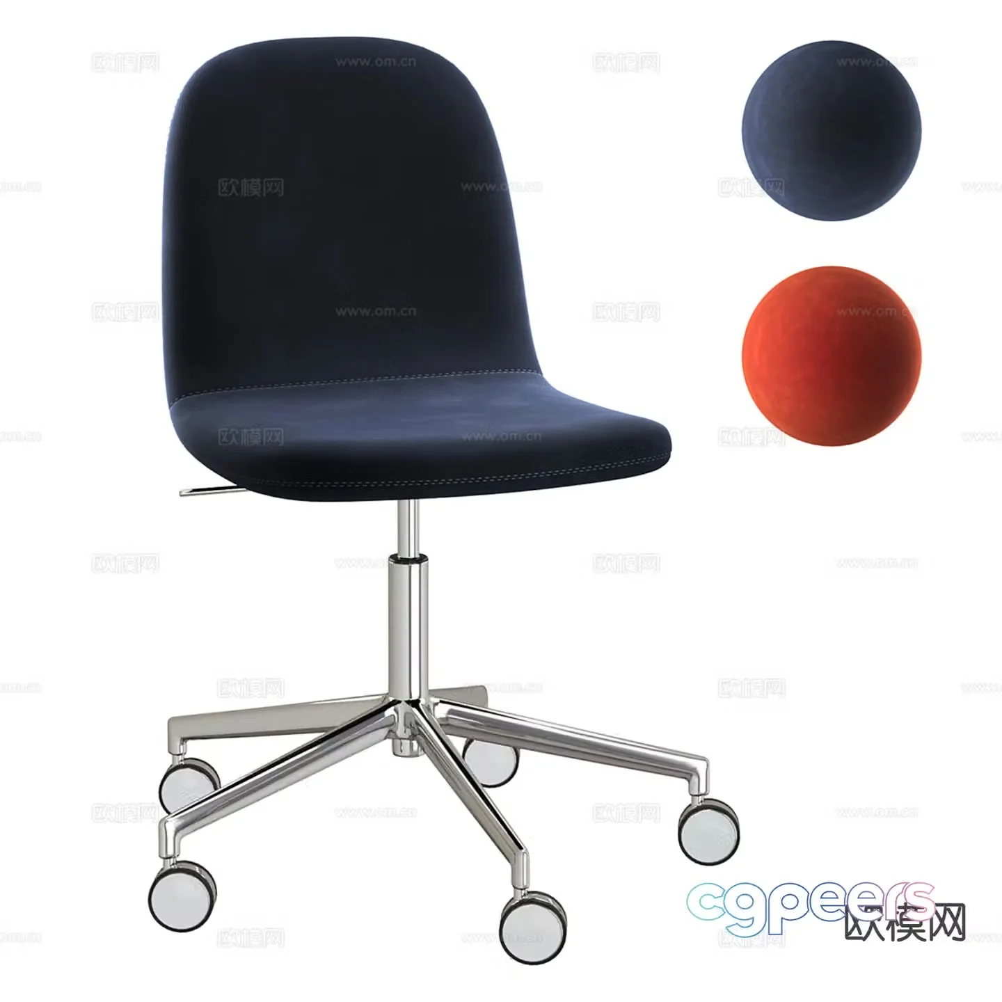 Modern office chair conference chair staff chair 3d model