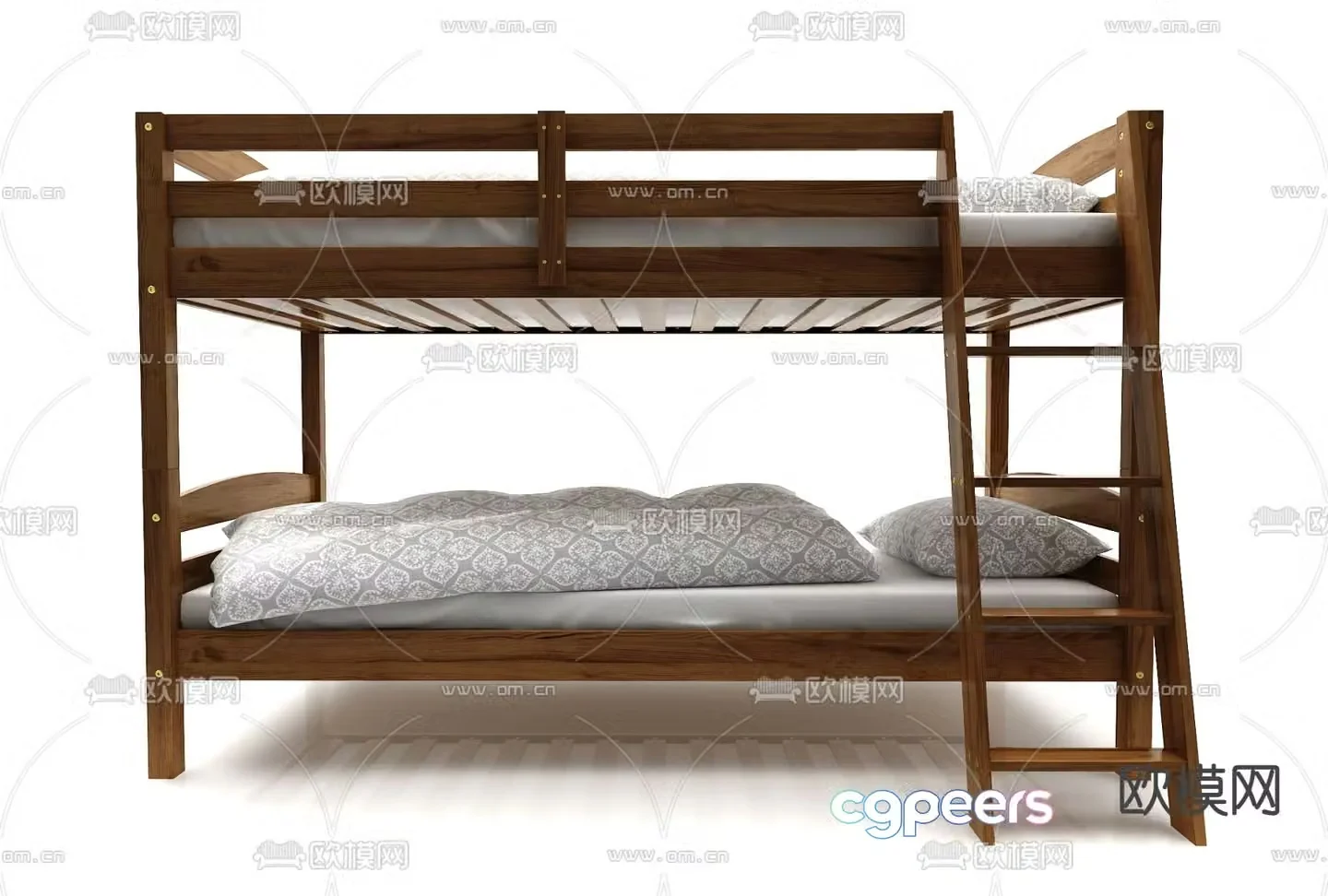 Modern bunk bed 3d model
