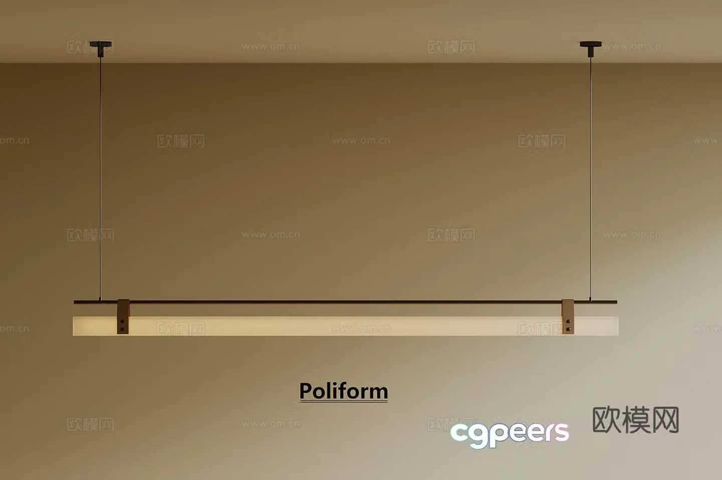 New Chinese chandeliers long chandeliers 3D model