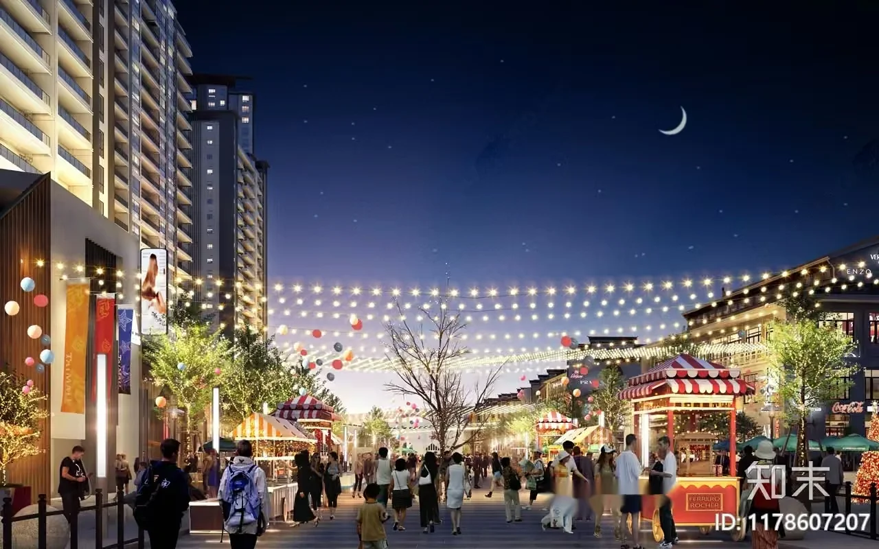 A City Street At Night 3D Model – 16510 – VRAY Render