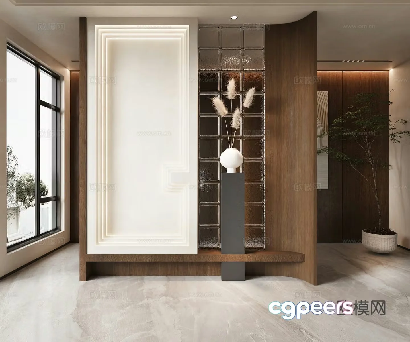 Middle-aged style entrance 3D model
