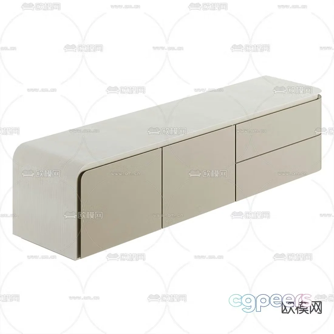 Fendi modern tv cabinet 3d model