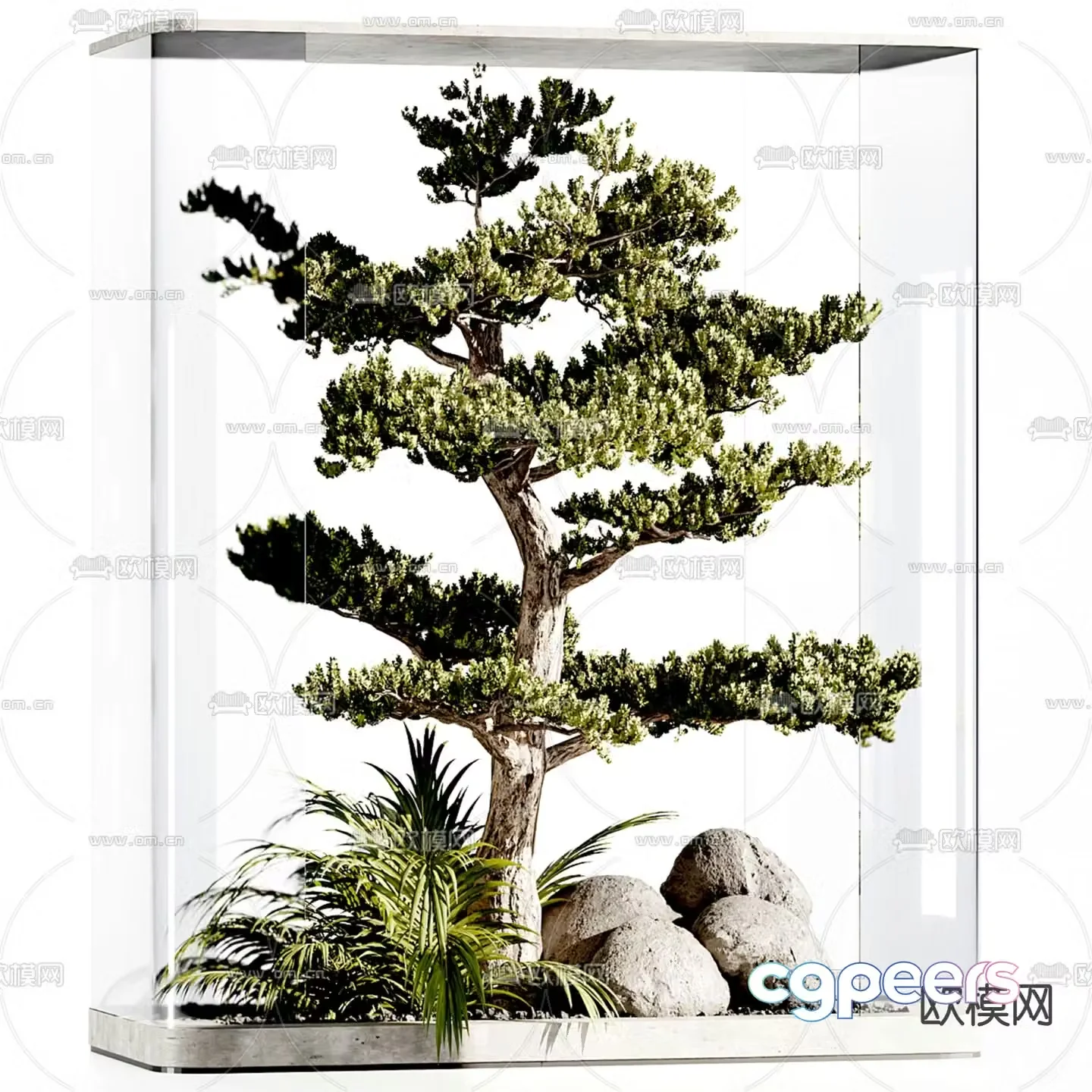 Modern plant pile 3d model