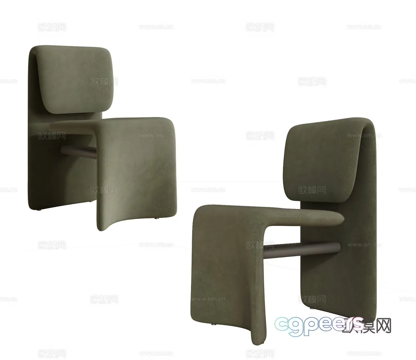 Modern dining chair Single chair Leisure chair Italian dining chair Book chair Fabric dining chair Single sofa chair 3d model