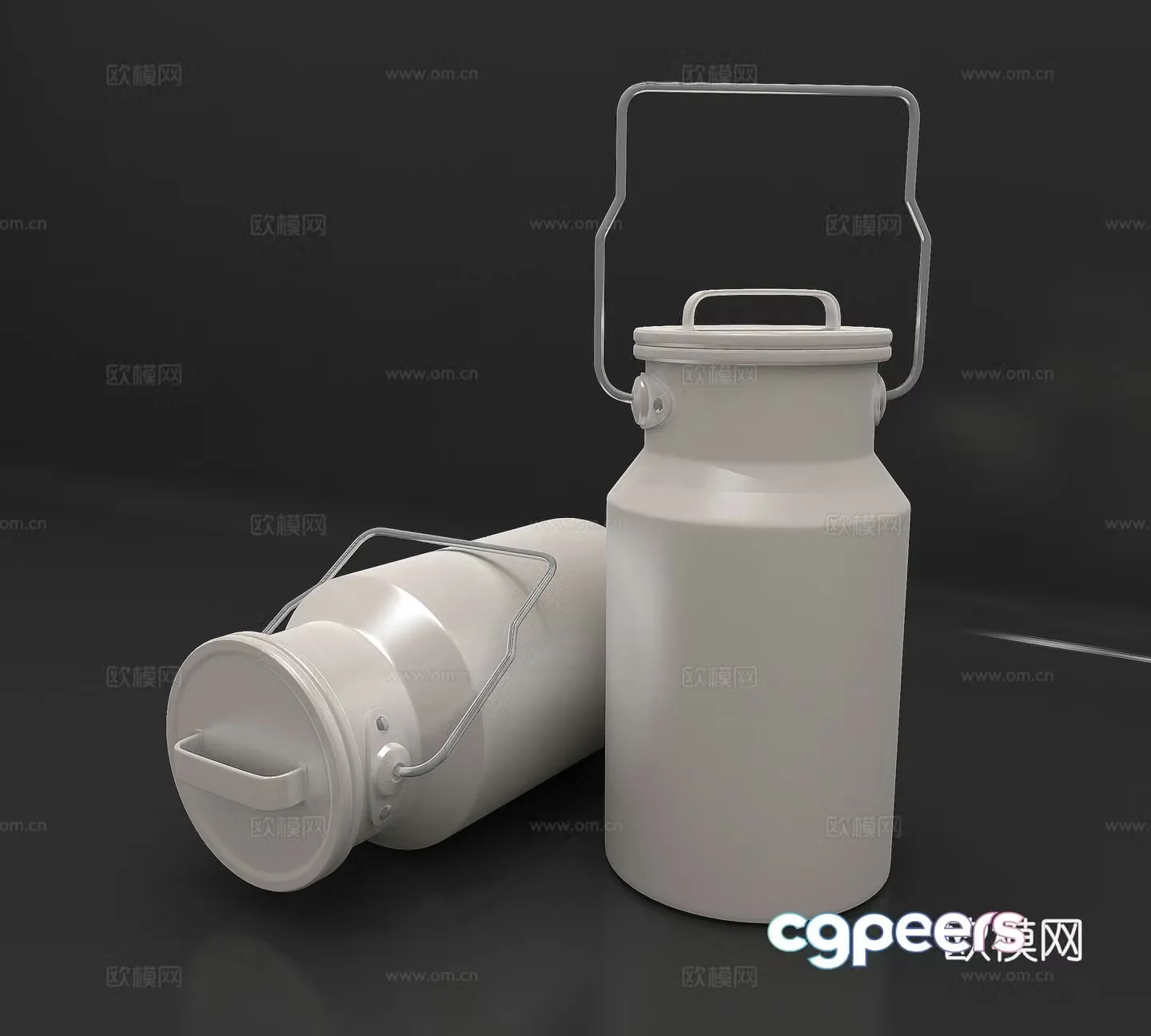 Modern Milk Bucket Milk Can Milk Storage Can 3D Model