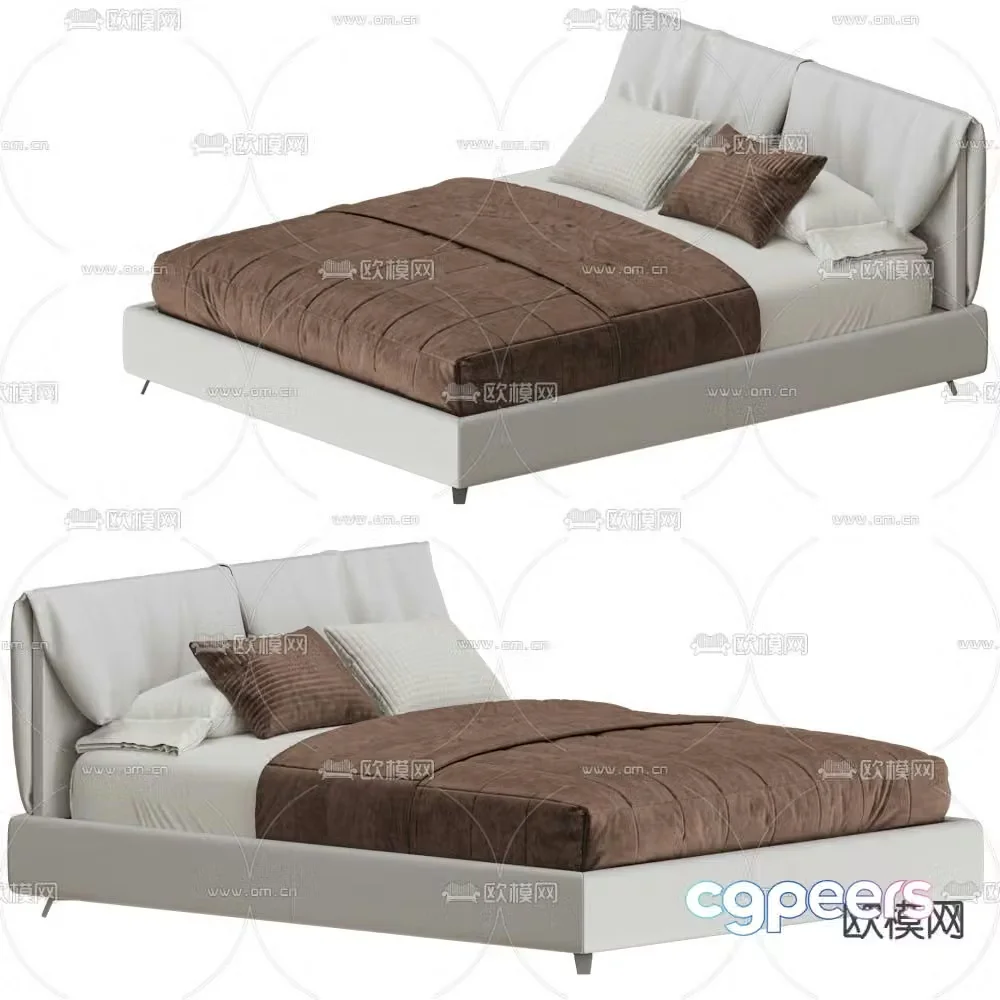 MisuraEmme modern double bed 3d model