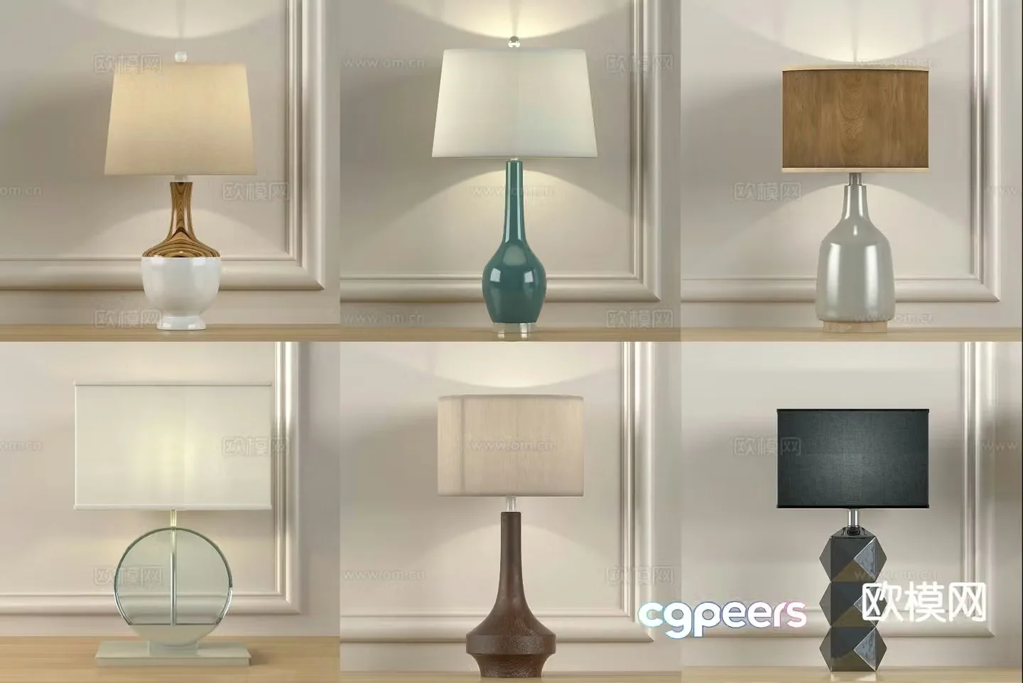 Italian table lamp 3d model