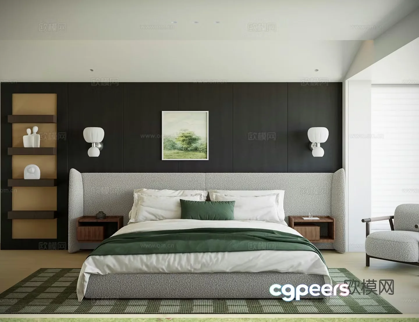 Modern bedroom 3d model